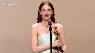 Emma Stone on Winning Her Second Oscar: "Very Shocked" - Full Backstage Oscars Interview