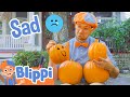 Blippi Learning Emotions With Halloween Pumpkins | Halloween Videos For Kids