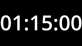 1 HOUR 15 MINUTE TIMER - No Sound - Full HD 1080p - COUNTDOWN 75 Minute Timer