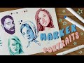 How to draw portraits with alcohol markers using two colors  ohuhu marker refills