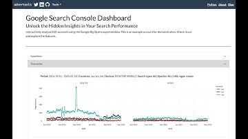 GSC Dashboard Demo: filters and chart