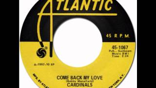 COME BACK MY LOVE - The Cardinals [Atlantic 1067] 1955 * Doo-Wop chords