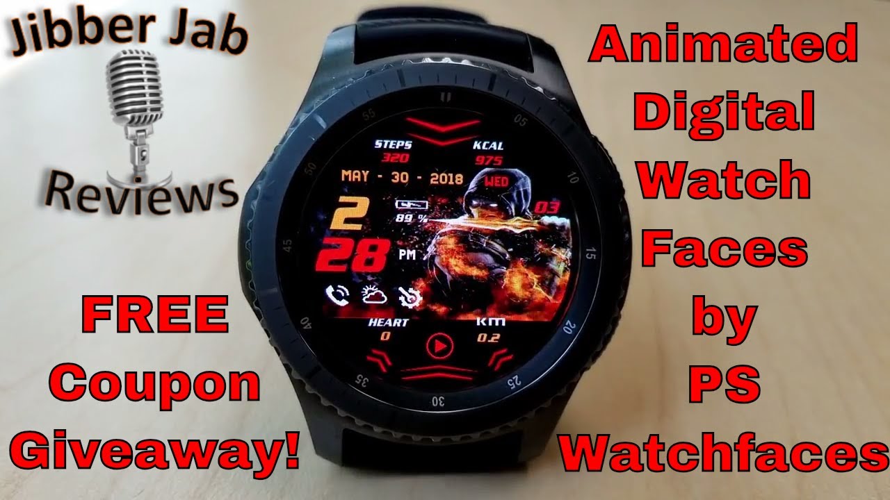 Samsung Gear S3/Gear Sport Animated Digital Watch Faces by PS Watchfaces - FREE Coupon Giveaway!