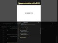 Wave Text animation using HTML and CSS #shorts