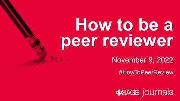How to Be a Peer Reviewer
