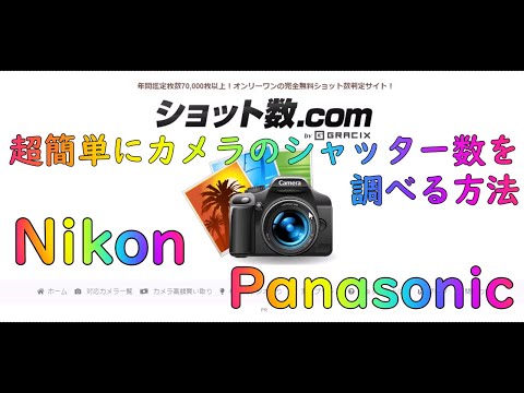 超簡単にシャッター数を調べる方法♪ - YouTube