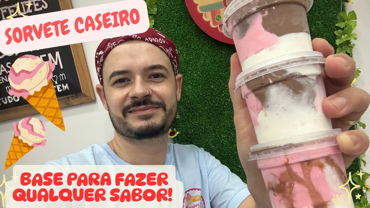 💥SORVETE RÁPIDO e CREMOSO que RENDE MUITO! Para fazer em casa ou VENDER E FATURAR MUITO! 😋✨