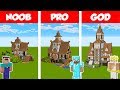 Minecraft NOOB vs PRO vs GOD: VILLAGE HOUSE BUILD CHALLENGE in Minecraft /Animation