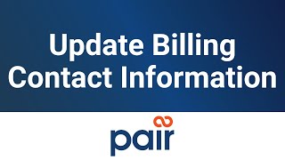 Update Billing Contact Information