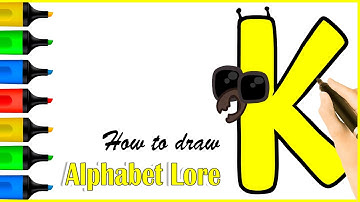 How To Draw Alphabet Lore - Letter K | Easy Step By Step Drawing Tutorial #howtodraw #alphabetlore