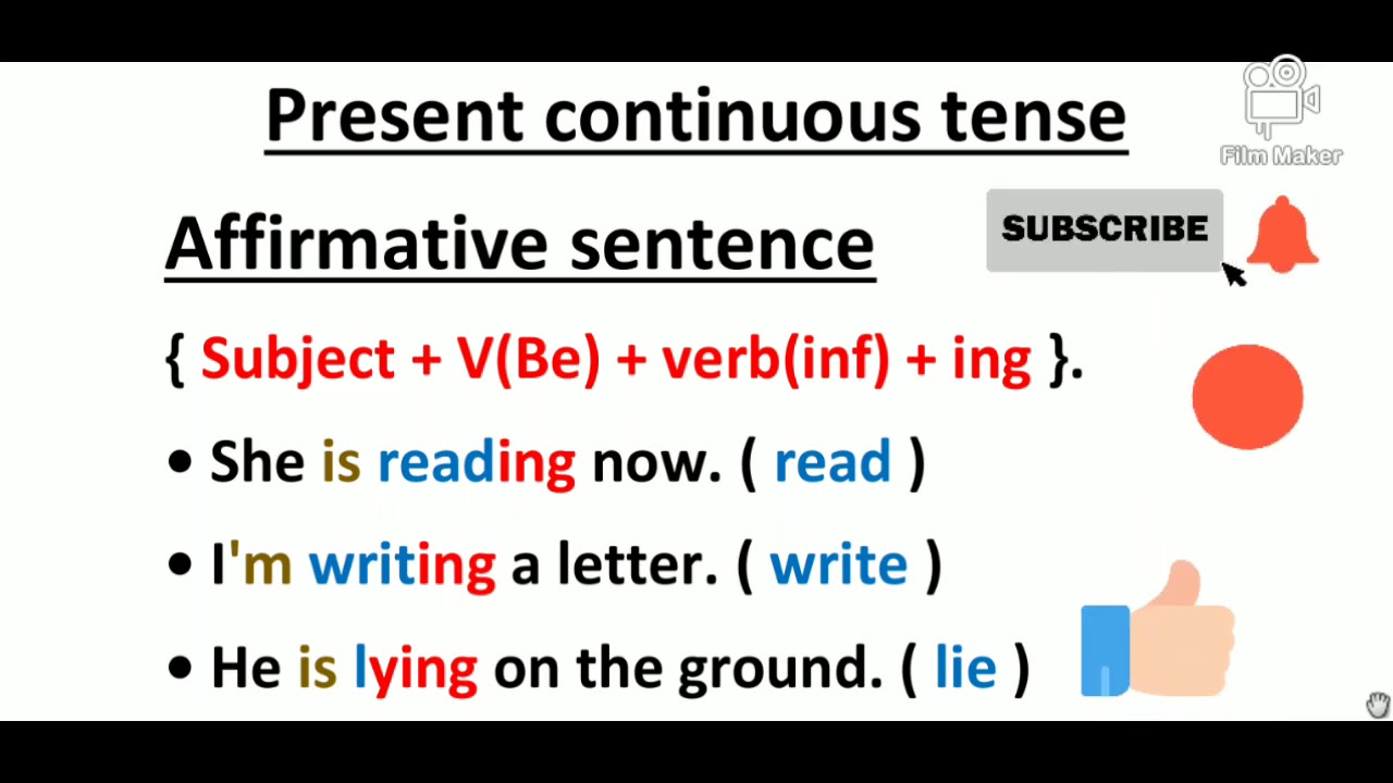 How to learn present continuous tense in an easy way part one - YouTube