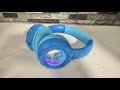 ONITOON Kids Bluetooth Headphones, Rainbow LED Light, Dinosaur Buddy, 85dB Volume Limited, 60 Hours