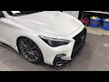 2021 Majestic White Q50 Redsport Gtechniq Crystal Serum Light - YP Auto Detail