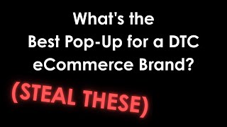 The Perfect Pop-up For Ecommerce Brands | Steal What This $388M Brand Is Doing