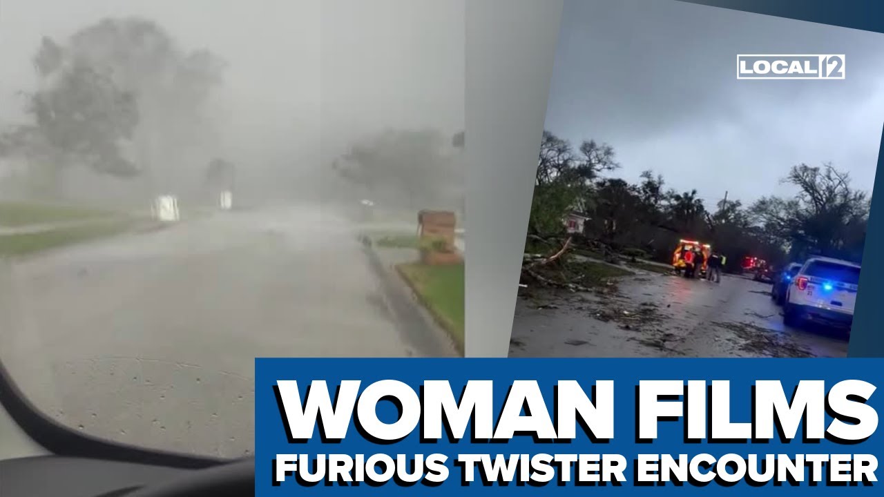 VIDEO: Woman in car caught in center of violent tornado - YouTube