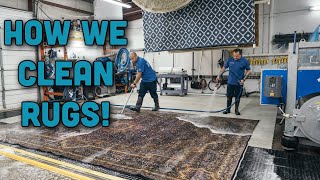 How We Clean Oriental and Wool Rugs! Our Rug Cleaning Plant