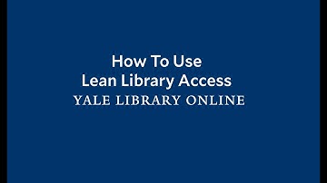 Lean Library Access