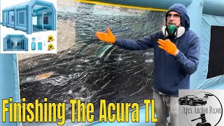 Utilizing The New Paint Booth To Paint The Acura TL Quarter Panel And Bumper!