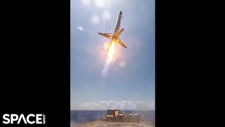 Watch a SpaceX booster land in awesome drone ship footage