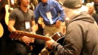 David Crosby playing at Martin Guitars booth NAMM 2011