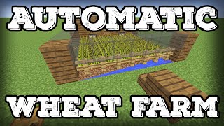 Minecraft Building Tutorial - Automatic Wheat Farm - Automatic Replanting!(Minecraft 1.8+)