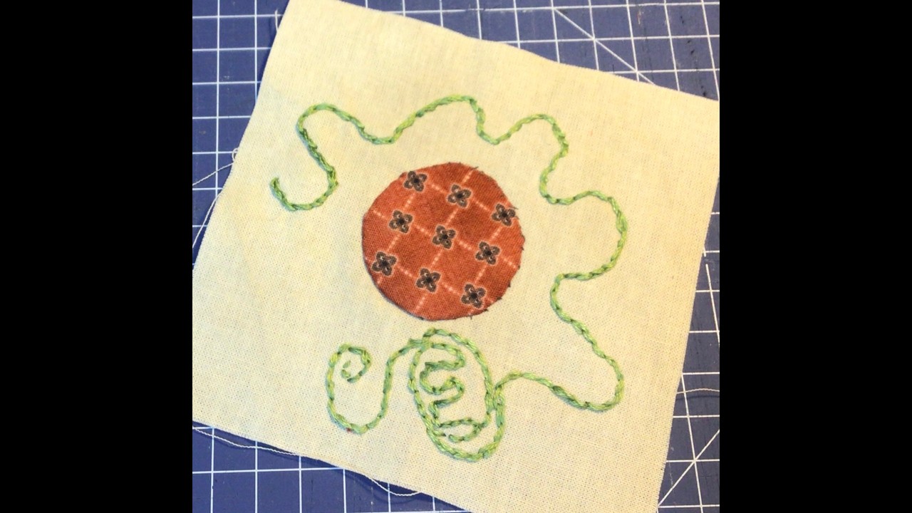 Slowstitching embroidery Quiltblock 6
