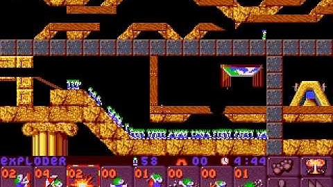 DOS Lemmings 2: The Tribes Classic 7 So close but so far away