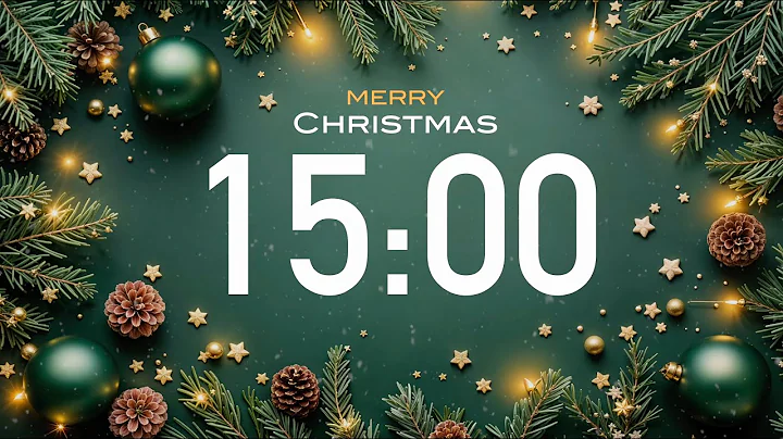 15 Minute Christmas Timer 🎵 with Christmas Music (4K) 🎄 - and Alarm Sound