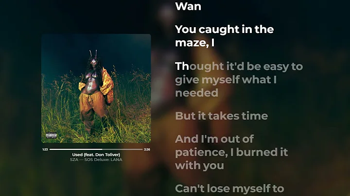 SZA - Used (feat. Don Toliver) (Lyrics)