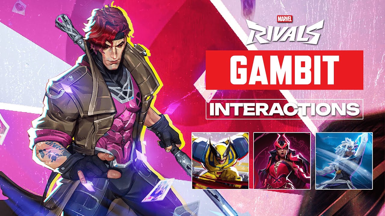 Marvel Rivals Gambit Intro All Gambit Unique Hero Interactions in Marvel Rivals! - YouTube