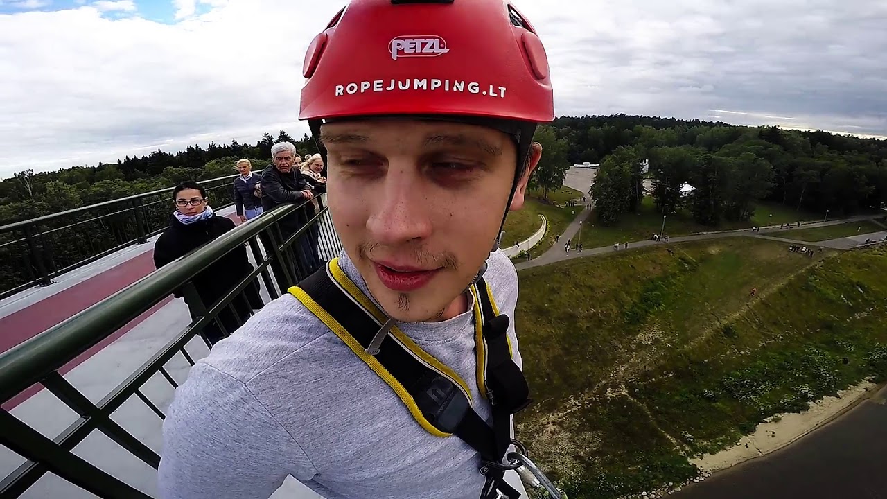 Airidas Klinkevičius Ropejumping Baltosios Rožės tiltas, Alytus www.ropejumping.lt YouTube