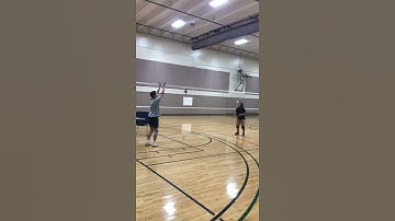 Volleyball Setting Drills: Jacob Setting Huts with Bella : Huts Are Umbrella Shaped Balls To Zone 4