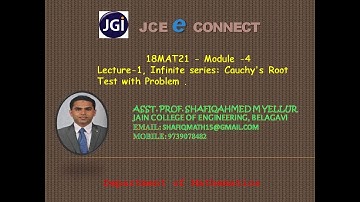 Module -4| L(1)| Infinite series|  Cauchy