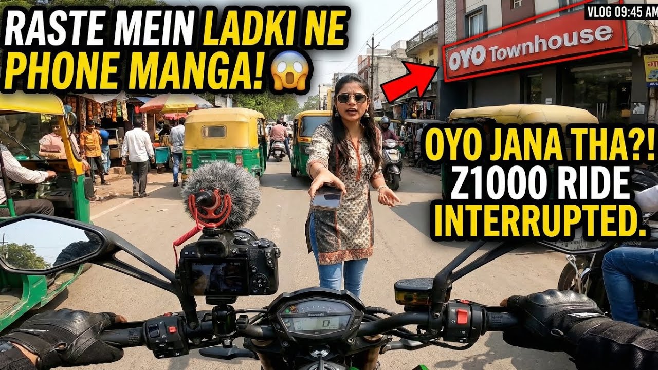 Raste me Ladki ne Roka! OYO Jana tha usko? 😱 Z1000 Motovlog