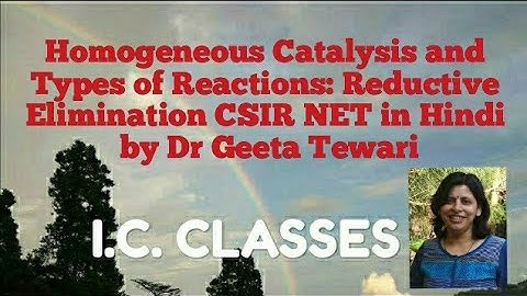 Homogeneous Catalysis and Types of Reactions: Reductive Elimination CSIR NET in Hindi