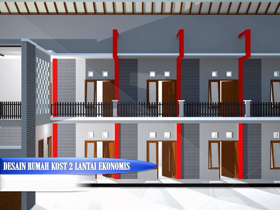 Desain Rumah Kost 2Lantai 2022 Ekonomis tetap terkesan 