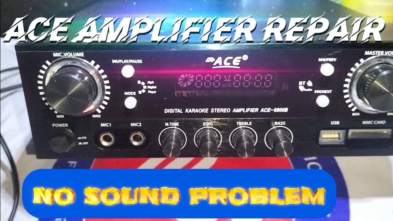 РЕМОНТ УСИЛИТЕЛЯ ACE НЕТ ПРОБЛЕМ СО ЗВУКОМ