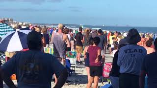 Spacex falcon heavy landing from cocoa beach pier