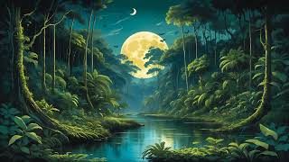 Moonlit Jungle Harmony 🌕🌿 Soothing Lofi Beats for Relax & Reflection
