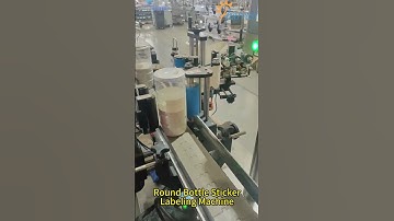 Round bottle labeling machine, Automatic labeling machine #Plasticbottlelabelingmachine