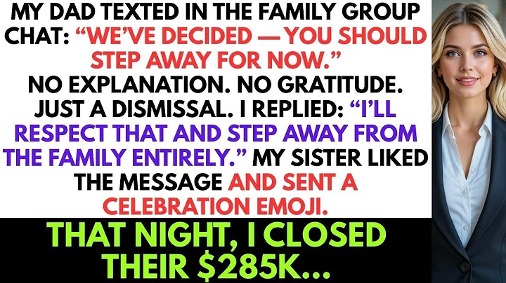 My Dad Texted: “We’ve Decided — You Should Step Away For Now.” No Explanation… Just A Dismissal.