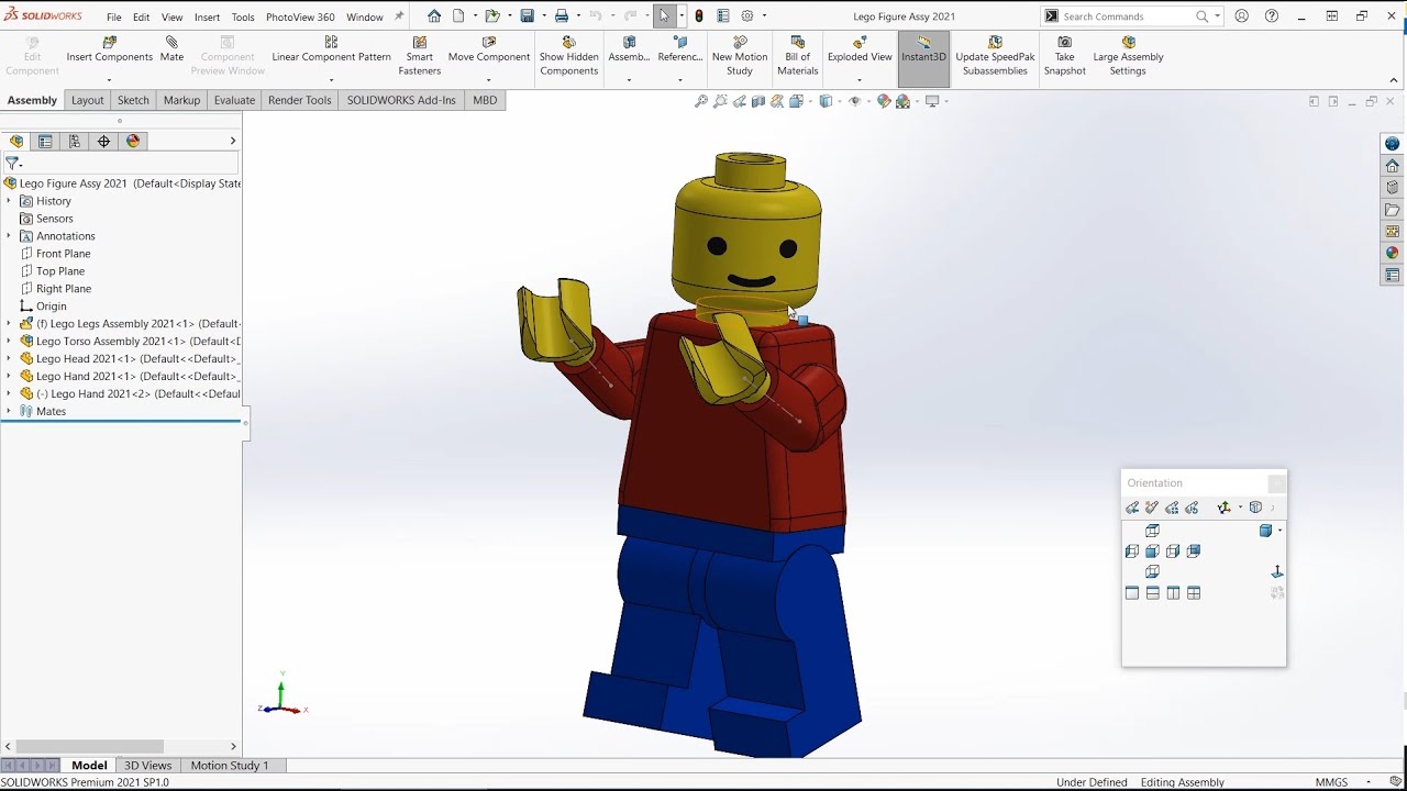 Modelling a Lego Mini Figure in CAD - hour in two minutes! - YouTube