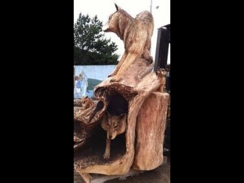 Amazing Fastest Skill Wood Carving With Chainsaw 2018 YouTube - YouTube