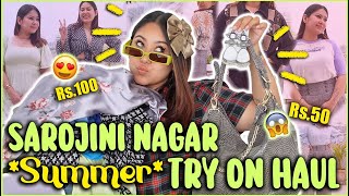 *HUGE* Sarojini Nagar SUMMER Try On Haul! Dresses, Satin Tops, Bags & Jewellery | ThatQuirkyMiss