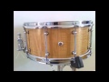 14 x 6.5 Hickory custom Solid wood snare drum test