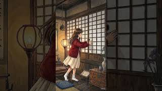 Rainy Afternoon Tea | Cozy Ghibli-Inspired Relaxing Animation 🌿☕ #shorts #asmr #ghibli