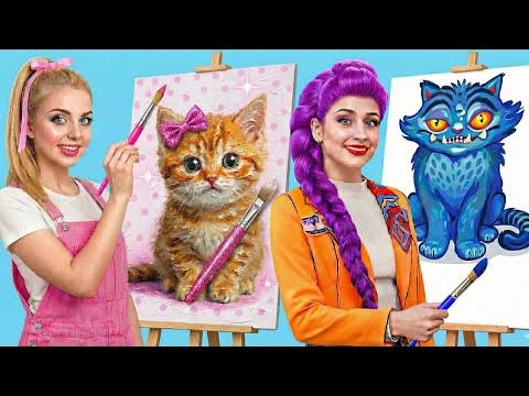 E-Girl vs Soft Girl Makeover Art Challenge! Ultimate Aesthetic Drawing Battle🖤