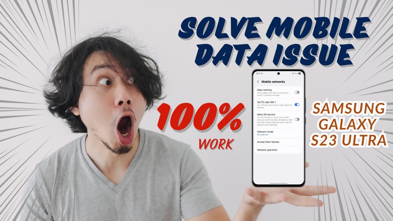 How to Solve Mobile Data Issue on Samsung Galaxy S23 Ultra | Step-by-Step Fix!