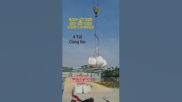 Sling cáp thép cẩu 4 bao Jumbo cùng lúc #azlifting lifting #nâng #capthep #cauhang #cautruc