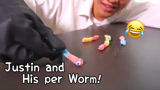 Justin and His Pet Worm (WORMY) | @LankyBox Shorts